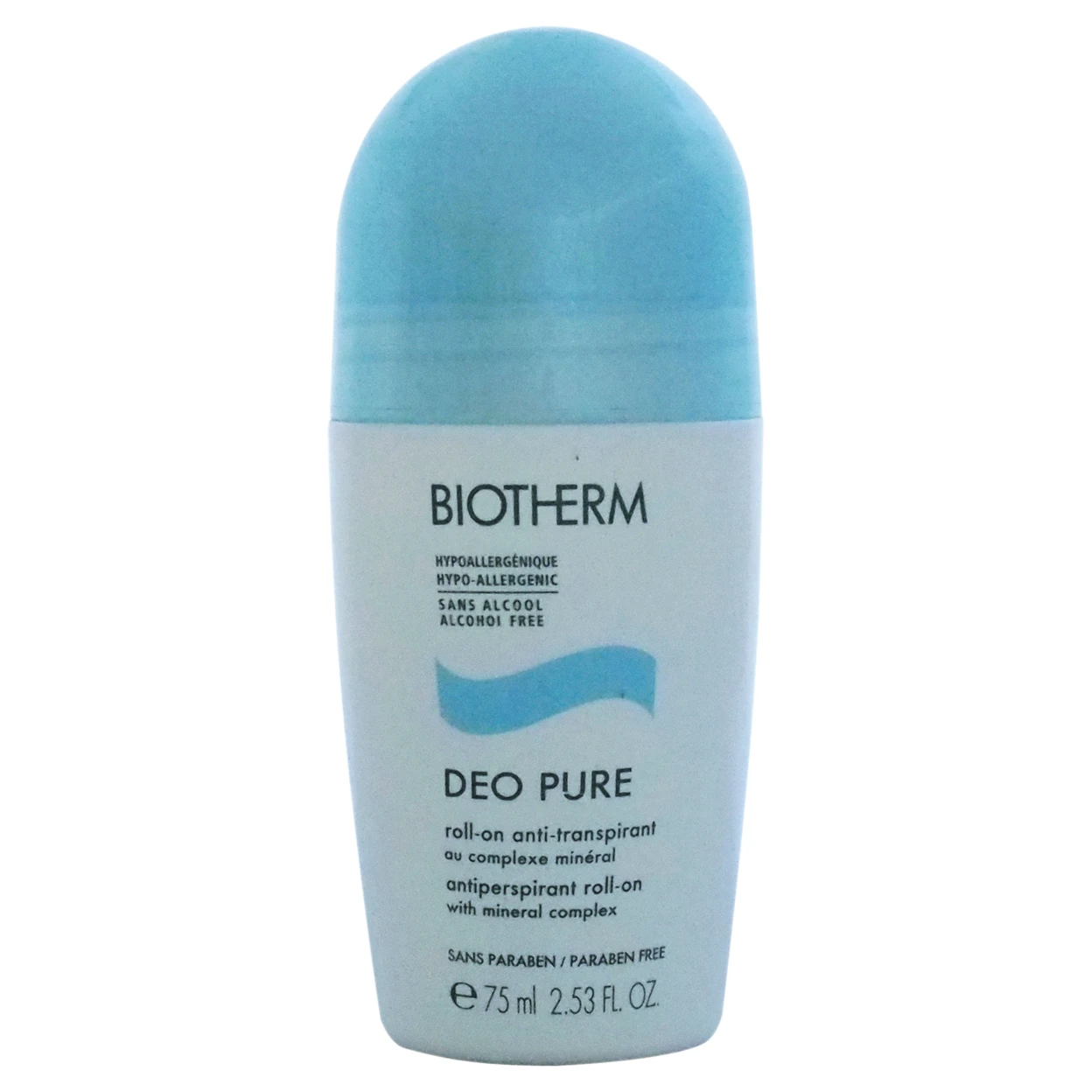 Deo Pure Antiperspirant Roll-On by Biotherm for Unisex - 2.53 oz Antiperspirant