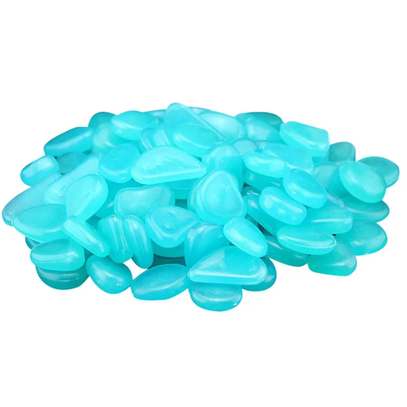 150Pcs Decorative Marbles Glow in Dark Pebbles Stone Home Garden Walkway Aquarium Fish Tank aquarium supplies #2h01 (1)