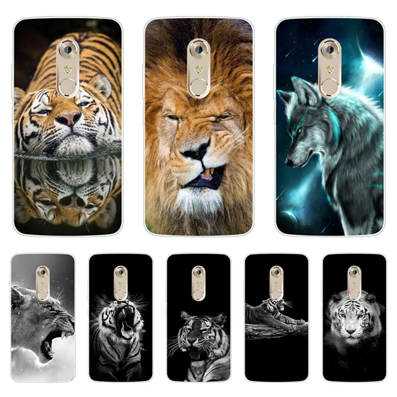 zte axon 7 mini Case Silicon tigon beast Painting Soft TPU Back Cover for Protect Phone cases shell |