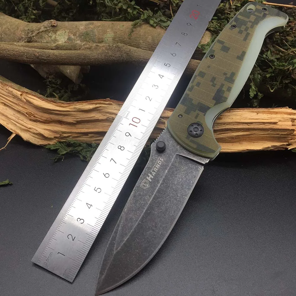 

Harnds CK7201 замаскирующий складной нож 9Cr18MoV лезвие G10 + стальная ручка Топ Военный бушкрафт тактический нож для дайвинга многофункциональные инструменты