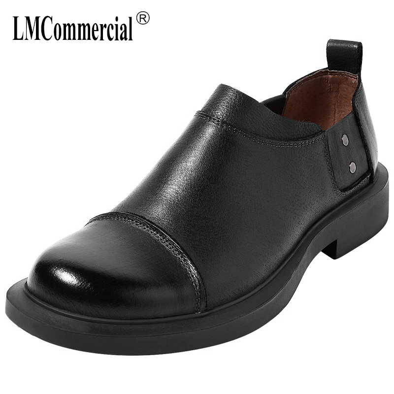 

Mens Leisure Shoes men casual natural leather loafers British retro men shoes all-match cowhide mens luxury shoes men designer