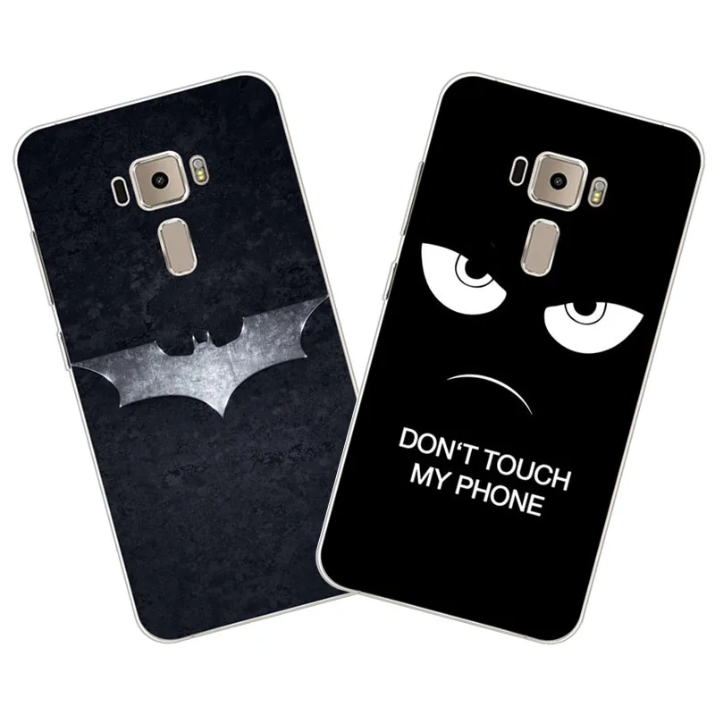 

For Asus zenfone 3 ze520kl Case,Silicon Black bats cartoon Painting Soft TPU Back Cover for Asus ze520kl Phone cases shell