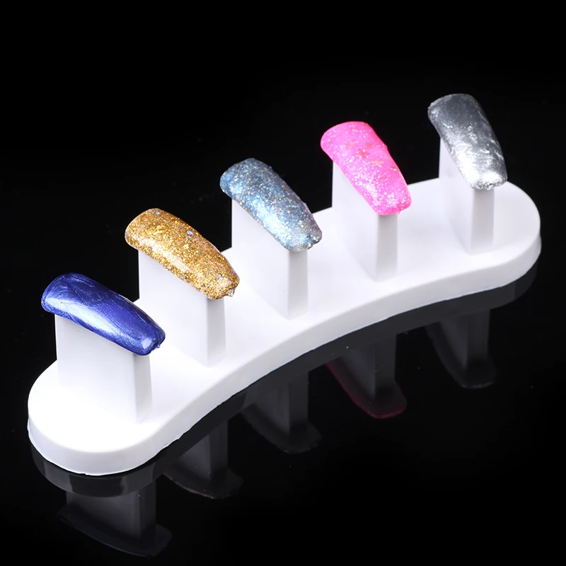Plastic Nail Tips Display Practice Stand Holder False Nail Show Work