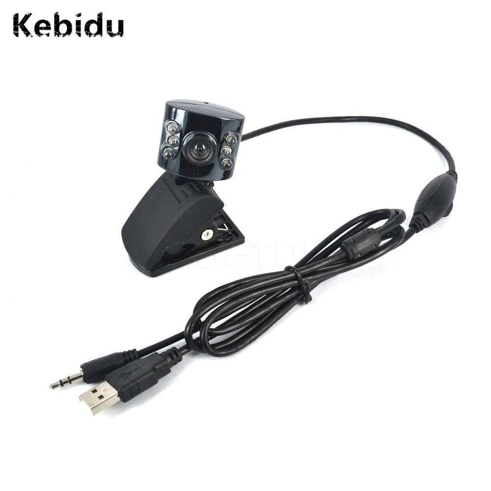 Kebidu оптовая продажа USB 30 мегапикселей 6 Led светильник диммер веб камера с клипсой