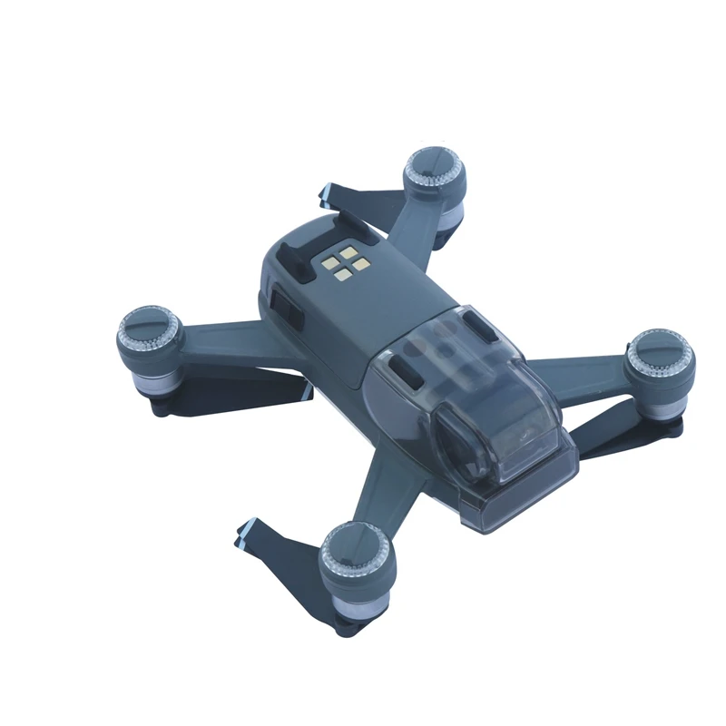 Крышка объектива для DJI Spark Drone Камера Протектор Gimbal Guard защитное устройство-стабилизатор для DJI Spark запчасти держатель для транспортировки - Цвет: Clear Gray