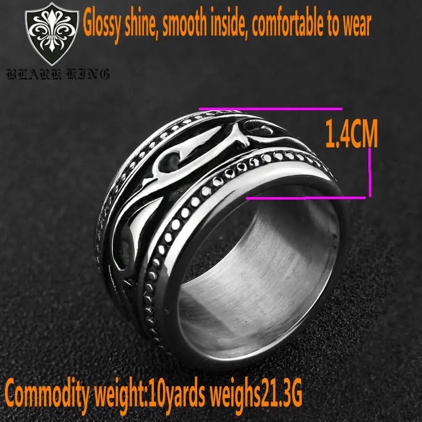 Best Cross border new products Men #039;s vintage pattern value Stainless steel totem ring
