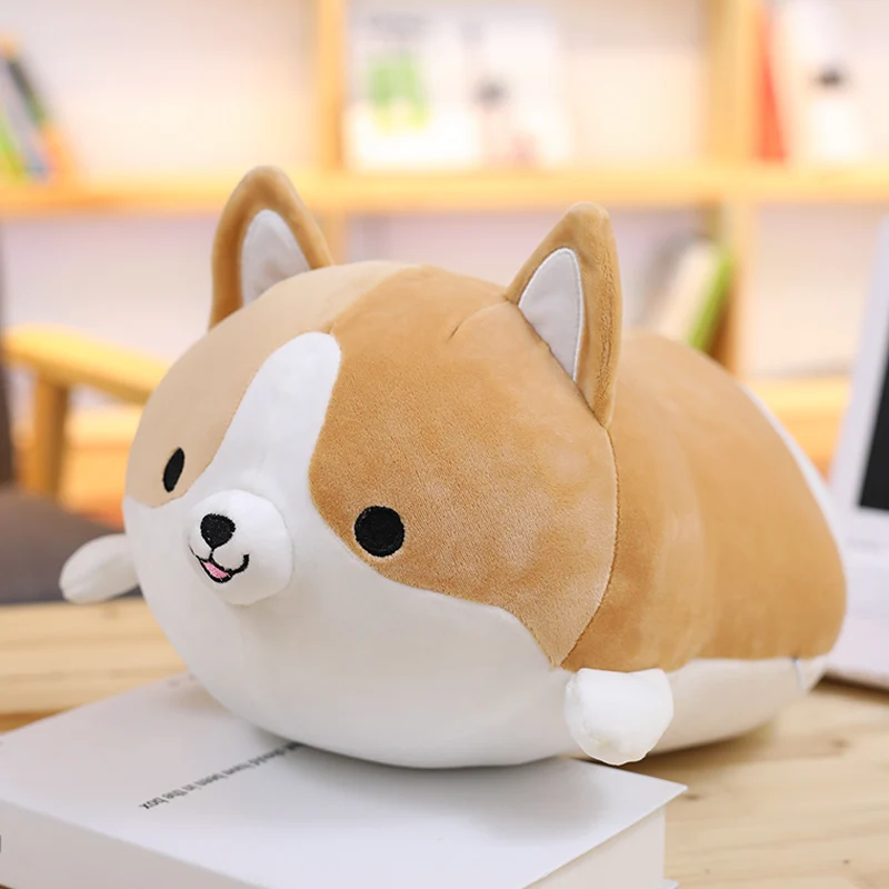 35/50/60cm Cute Corgi Dog Plush Toy Stuffed Soft Animal Cartoon Pillow Lovely Christmas Gift for Kids Kawaii Valentine Presents - Цвет: brown