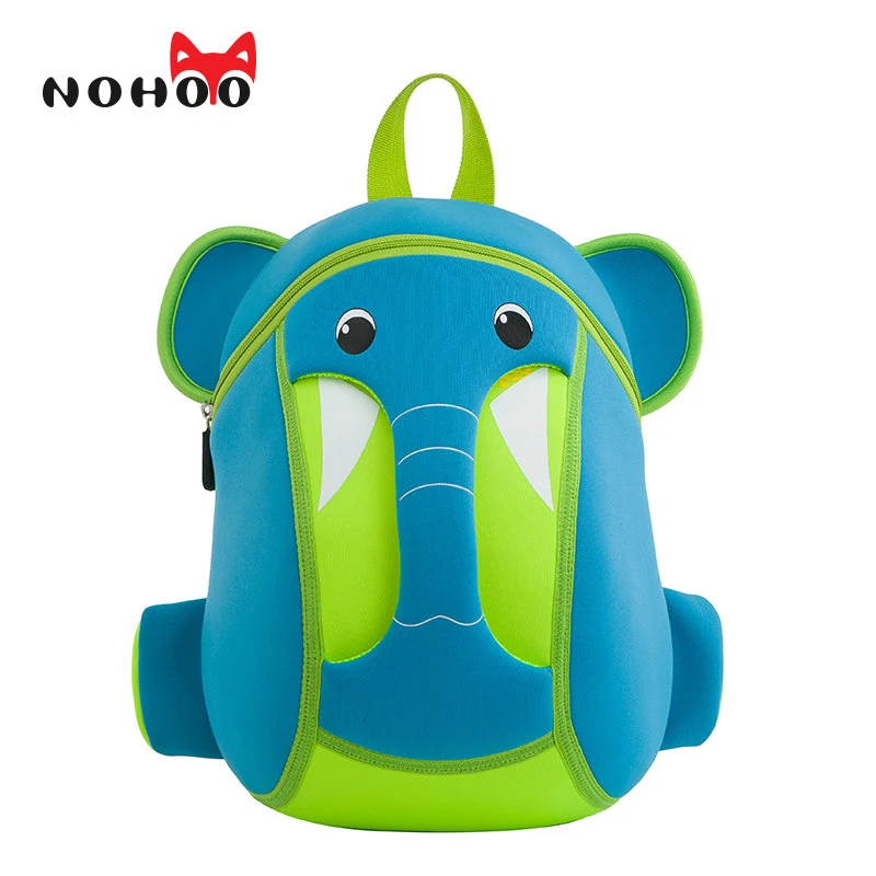 NOHOO Kids Backpack Waterproof 3D Cartoon Children School Bags Neoprene Elephant Small School Backpacks For Girls