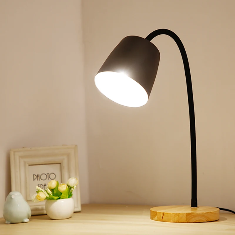 

Modern table light decorative study room fixtures living room black white lighting Childrens lights for home bedroom Desk lamp