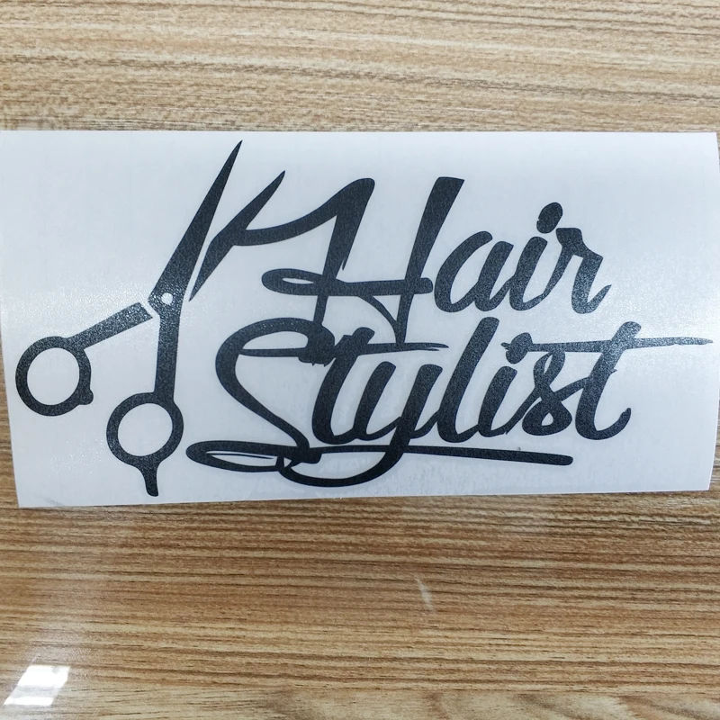 17*8.8cm Hair Stylist Decal Beauty Style Fashion Delicate Scissor Window Bumper Sticker Car Decor Vinyl Decals