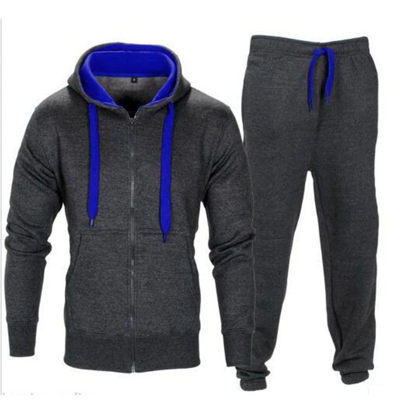 

Vertvie 2019 Autumn Men Sportswear Men's Clothing Suit Male Clothing Set Hoodie+Pant Running Set Mens Tracksuit Winter Outdoor