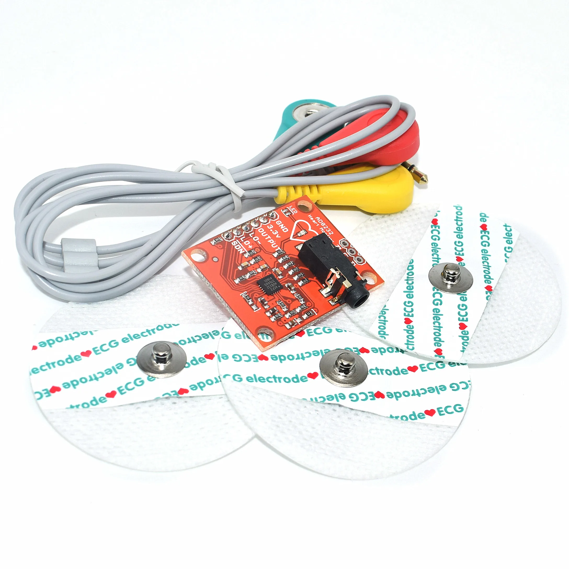 

New AD8232 Ecg module AD8232 ecg measurement pulse heart ecg monitoring sensor module kit Diy