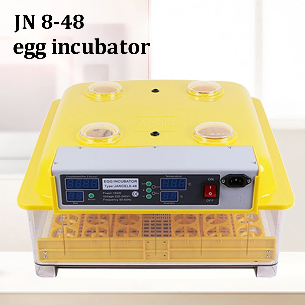 

Household 48 Eggs Incubator For Hatching Chickens Poultry Pigeon Quail Bird Egg Turning Easy to Observe Incubation Equipment