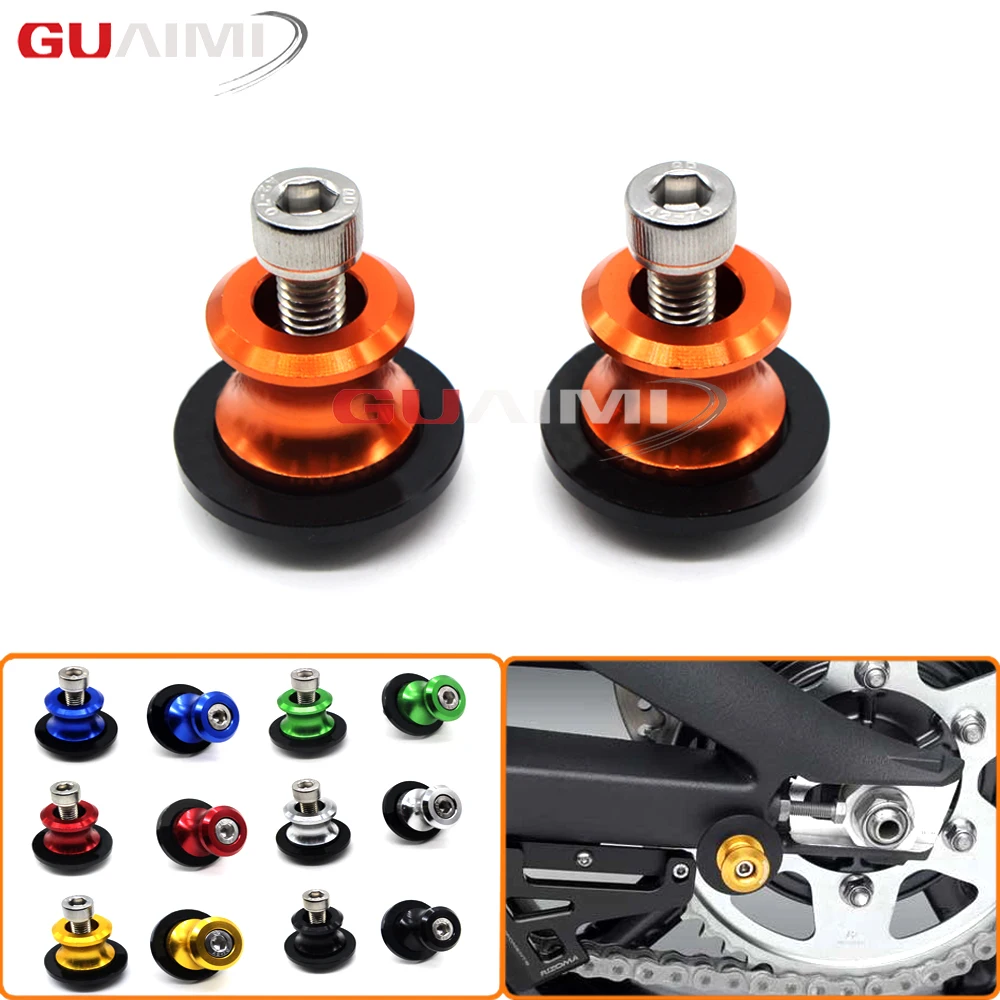 

For SUZUKI GSXS1000 GSXS1000F 2015-2016 GSX-S 1000 1000F Motorcycle CNC Billet Aluminum 8mm Swingarm Sliders Spools