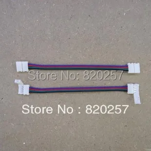 

20pcs/lot 4 pin RGB 12mm led fast clip connectors with 150mm cable between for RGB led strip, free shipping