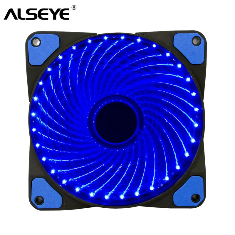 

ALSEYE PC Computer Case Fan Cooler Cooling 32 LEDs 120mm fan Radiator Water Cooling 12CM Fan,12V DC 3in/4pin 1300RPM