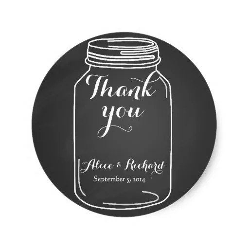 3.8cm vintage chalkboard mason jar wedding stickersin Stickers from