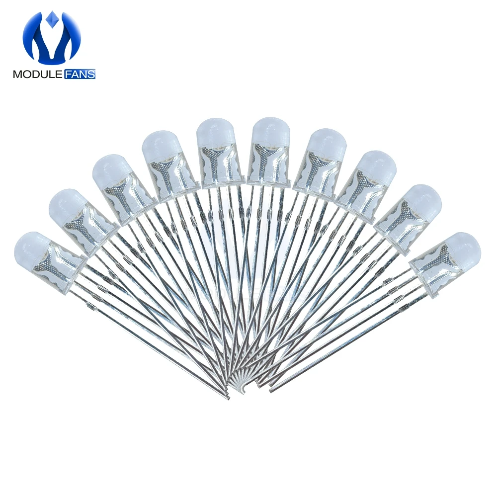 

50Pcs Multicolor 4pin 5mm RGB Led Diode Light Lamp Tricolor Round Common Anode LED 5 mm Light Emitting Diode
