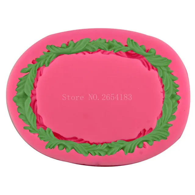 Füves Levél Koszorú -Alak Szilikon Fondant Szappan 3D Torta Penész Cupcake Zselé Cukorka Csokoládé Dekoráció Sütőszerszám Formák Fq3195