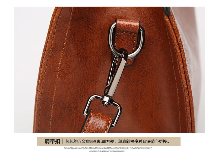 KLY 100% Genuine leather Women handbags 2018 New handbags Cross-border goods Simple handbag Ms. Briefcase Shoulder Messenger -