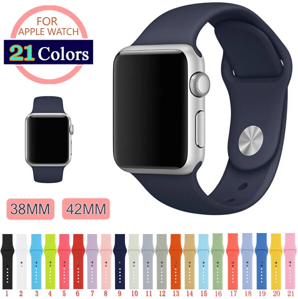 

LEONIDAS Silicon Sport Band for Apple Watch Series 3 2 1 Replacement Watch Strap for Apple Watch Bands 42mm