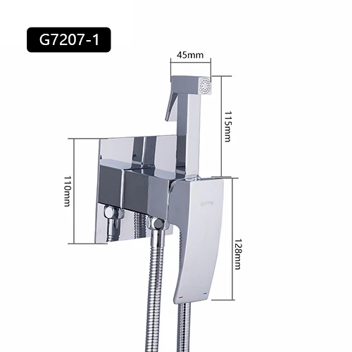 GAPPO Bidets смесители Анальный Душ Чистка биде туалет опрыскиватель настенный мусульманский Душ биде опрыскиватель очиститель душевая клизма - Цвет: G7207-1