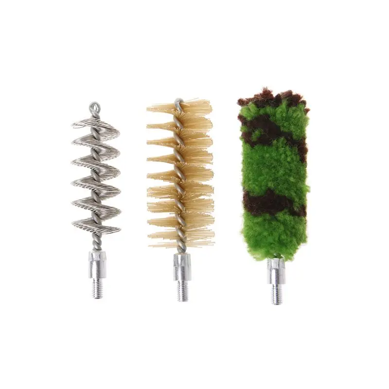 

3 Pcs/Set Tactical Hunting Cleaning Kit Brush Head Clean Steel Wire Brushes Replacement Tackle Shooting Airsoft Rifle 12GA Outdo