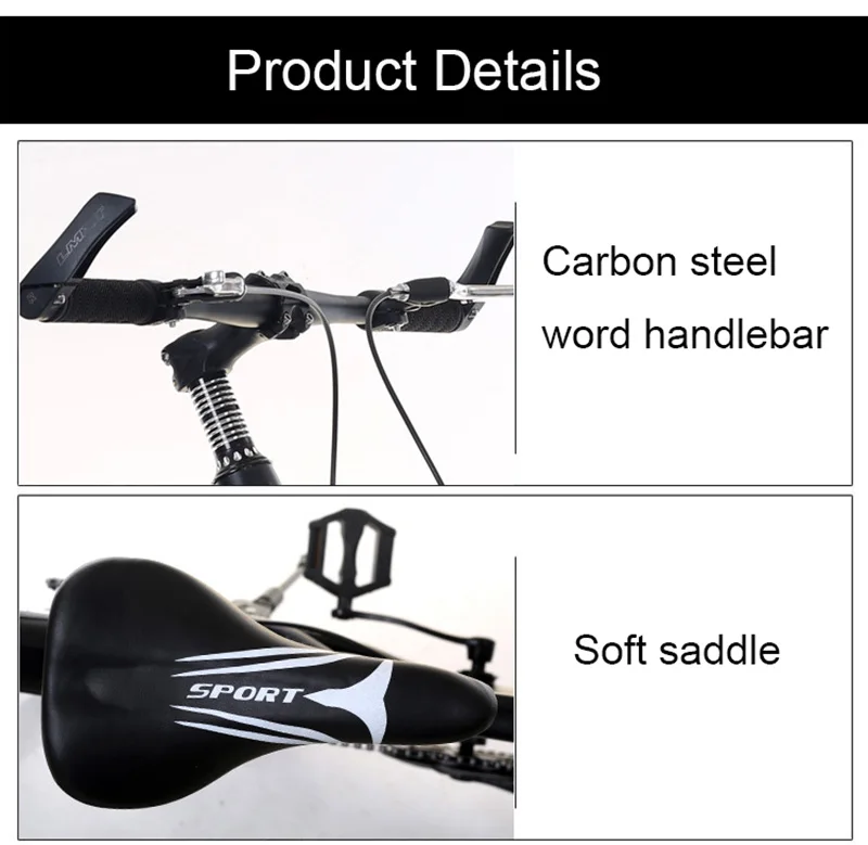 Взрослый горный велосипед односкоростной двойной дисковый тормоз амортизатор студенческий горный велосипед 20 дюймов