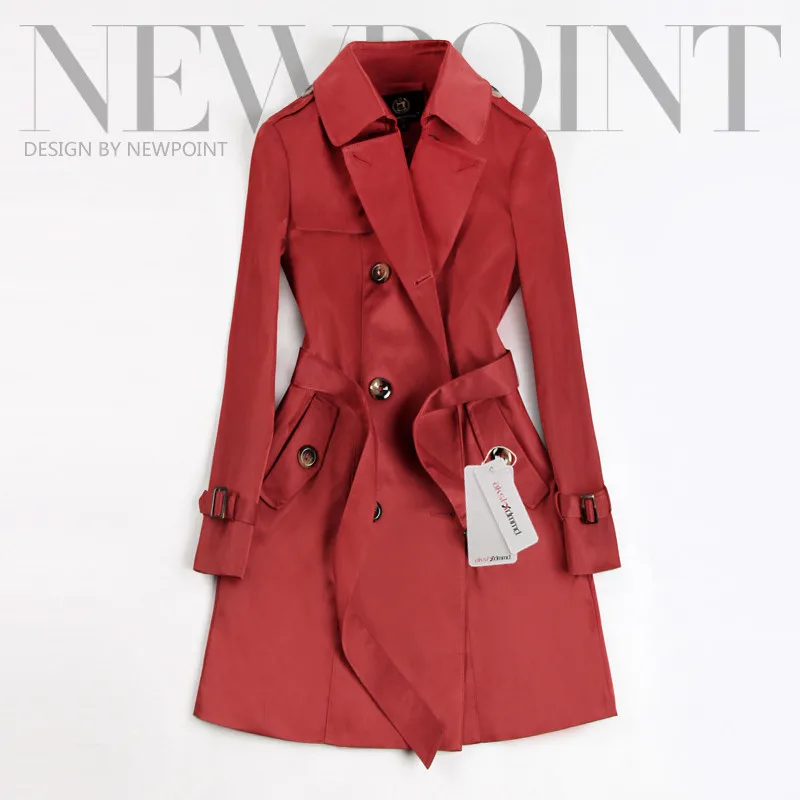 Плащ LH810 женский средней длины с отложным воротником|trench coat women|fashion trench coattrench |