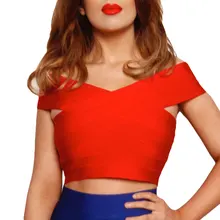 Новое поступление года; красный топ с открытыми плечами; короткий бандажный Топ