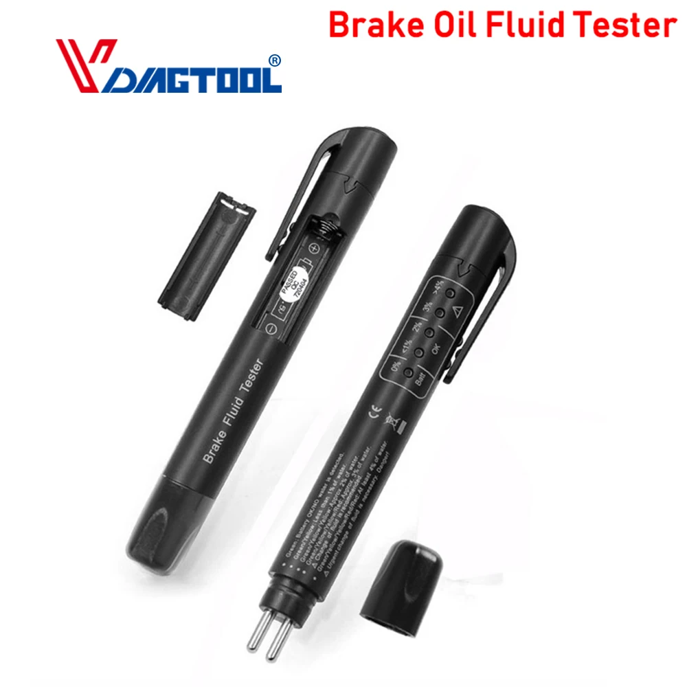 

5Piece/lot Brake Liquid Tester Mini Brake Fluid Test Pen LED Display Testing Mositure Of Brake Oil For DOT3 DOT 4