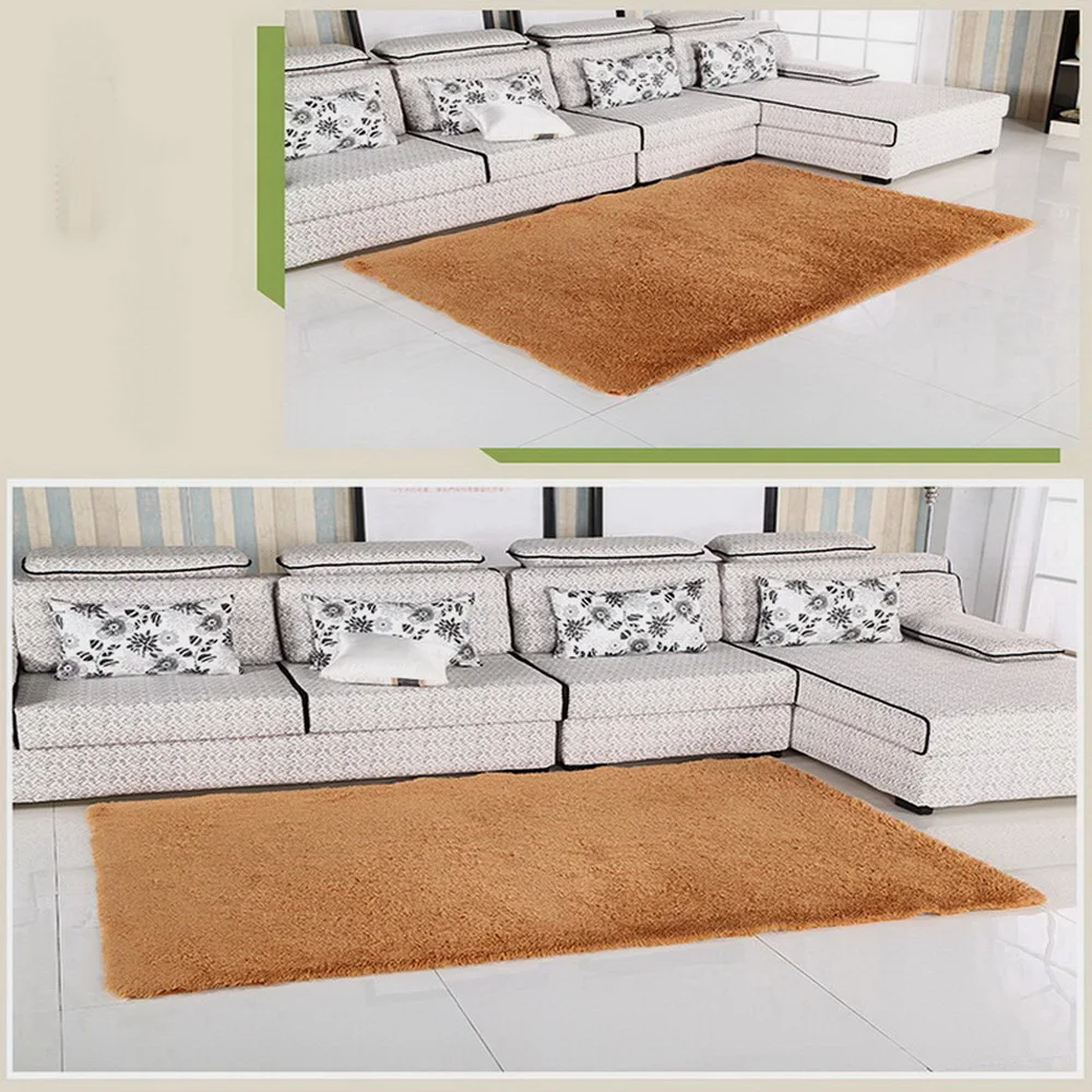 Buy Living Room Carpet Stylish Solid Color Soft and Comfortable Bedroom Carpet