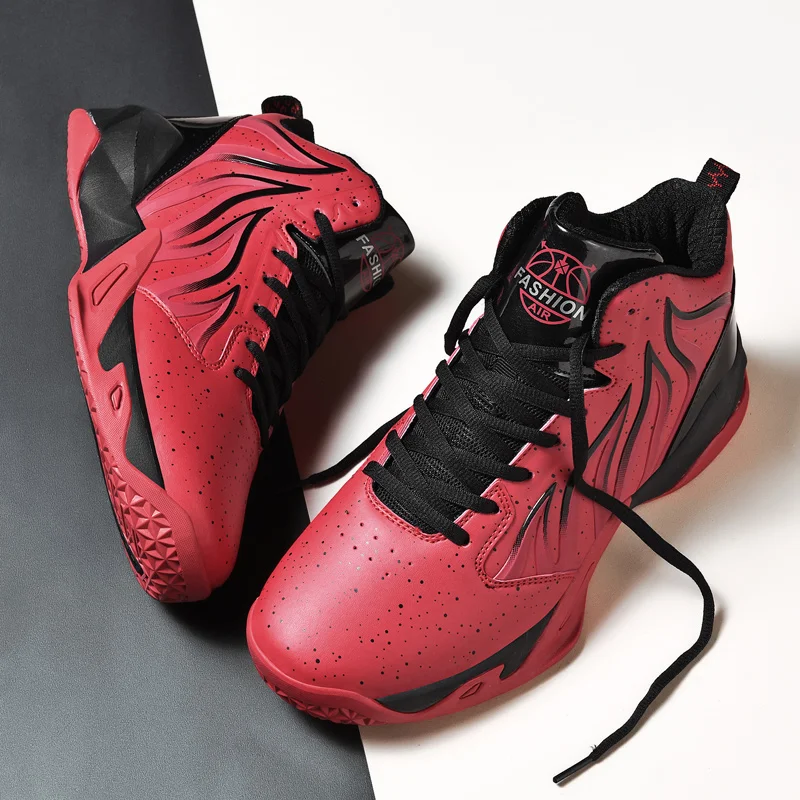 

Spring new basketball shoes, microfiber leather fabric, wear-resistant rubber outsole sports basketball shoes