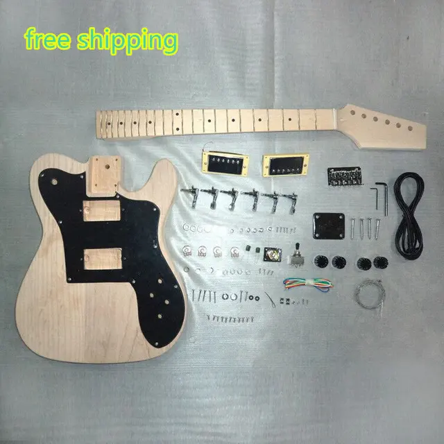 Best price at $132 Cheap High quality, transparent wood, electric guitar TL semi-finished suit, and accessories free shipping