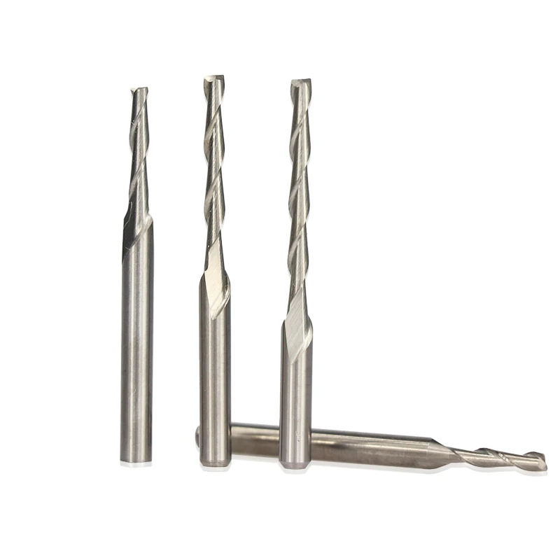 10 шт. диаметр 2 0 мм фрезы плоский концевой 3 175 хвостовик спиральный Фрезер с ЧПУ
