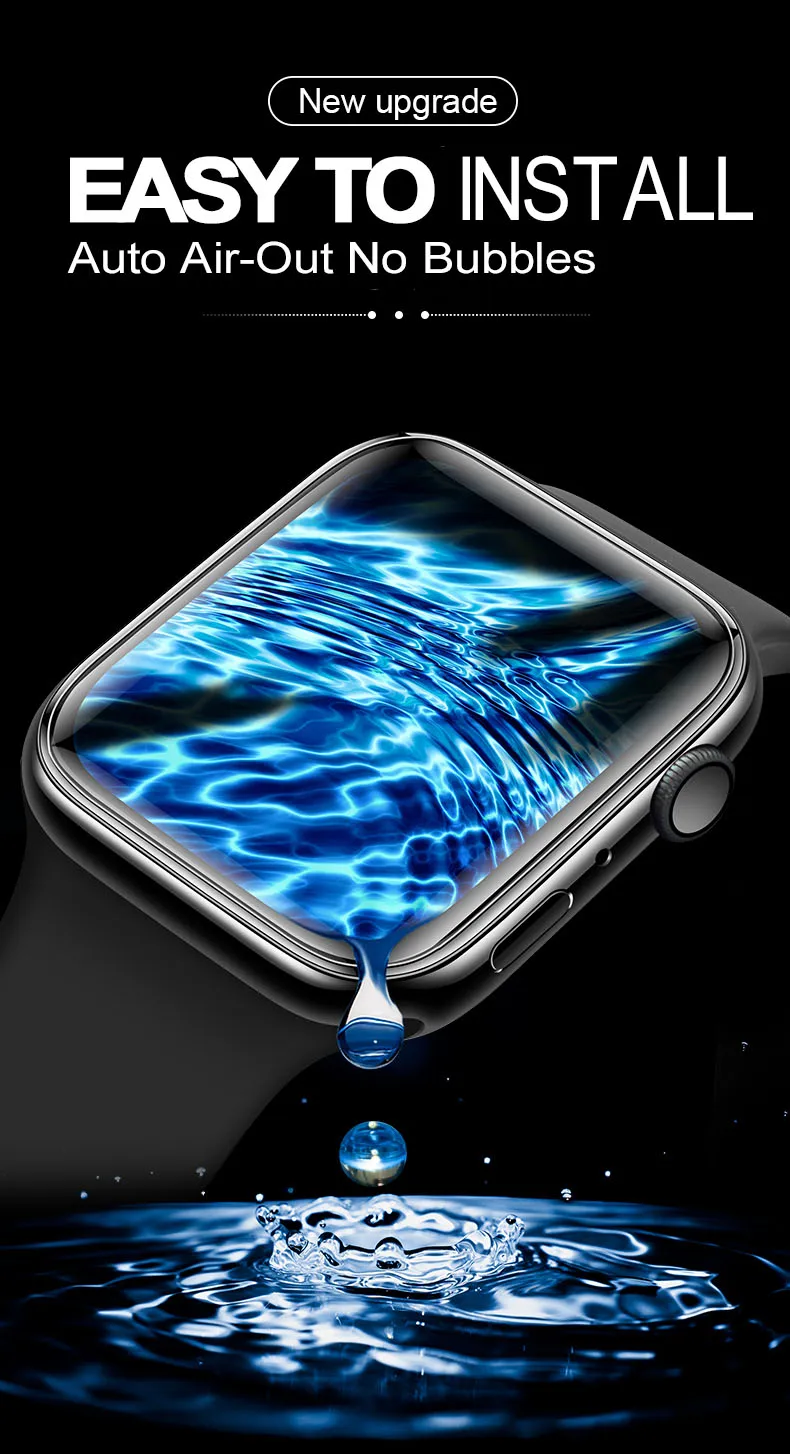 phone screen protectors UV Glue Screen Protector For Apple Watch ​45 41 44 42 40 38 MM Tempered Glass iWatch Series 7 6 SE 5 4 3 Soft PET Hydrogel Film best screen guard for mobile