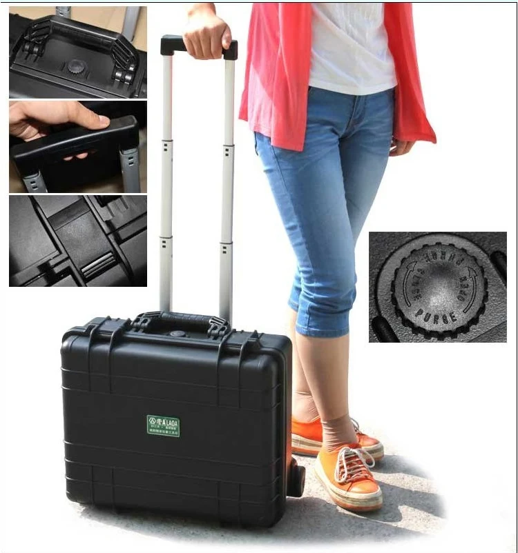 LAOA Safety Instrument Tool Box storage tools Water-proof IP67 Box Instrument And Equip Instore With Draw-Bar With Foam Inside mini tool bag