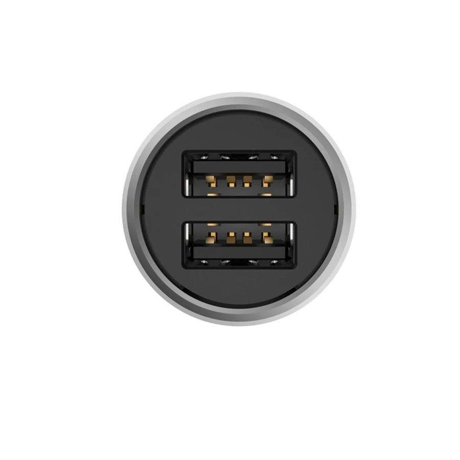 Автомобильное зарядное устройство Xiaomi металлическое двойное USB умное