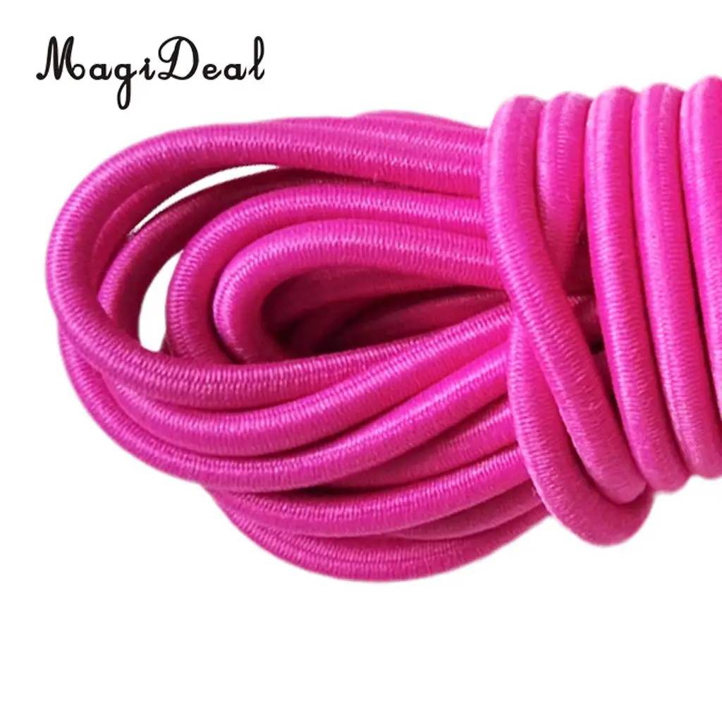 MagiDeal 4mm x 5m Strong Elastic Round Bungee Rope Shock Cord Tie Down Marine Boat Trailer Kayak Surfboard Roof Rack
