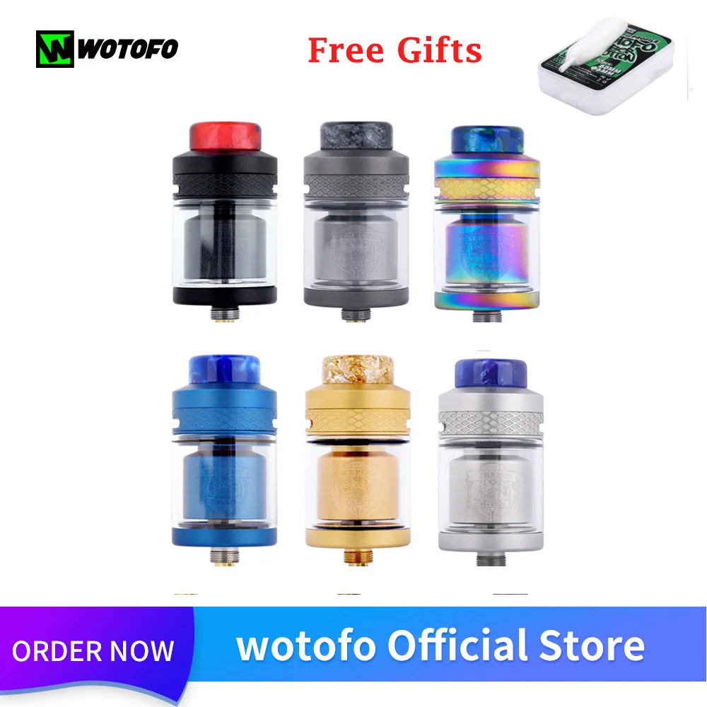 

Original Wotofo Serpent Elevate RTA Atomizer Vape Tank With Profile Contton Vaporizer Rebuilding Dripping Top Filling 510 Thread