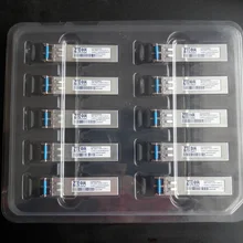 SFP модуль упаковки пластиковая коробка, 1 коробка может содержит 10 оптических модулей