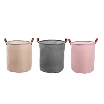 

45*35*35cm Imitation Linen Waterproof Laundry Basket Laundry Hamper Baskets With Handles Dirty Clothes Storage Basket Organizer
