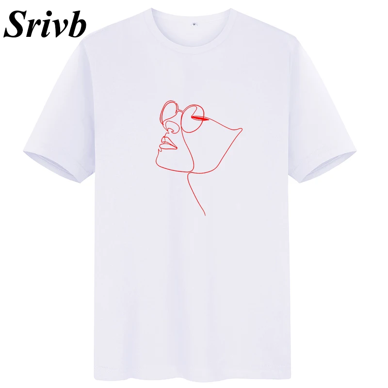 Srivb العين الوجه الفن عارضة التي شيرت النساء المتناثرة زائد حجم محب Kawaii قصيرة الأكمام المرأة الصيف يا الرقبة طباعة المحملة قميص فام