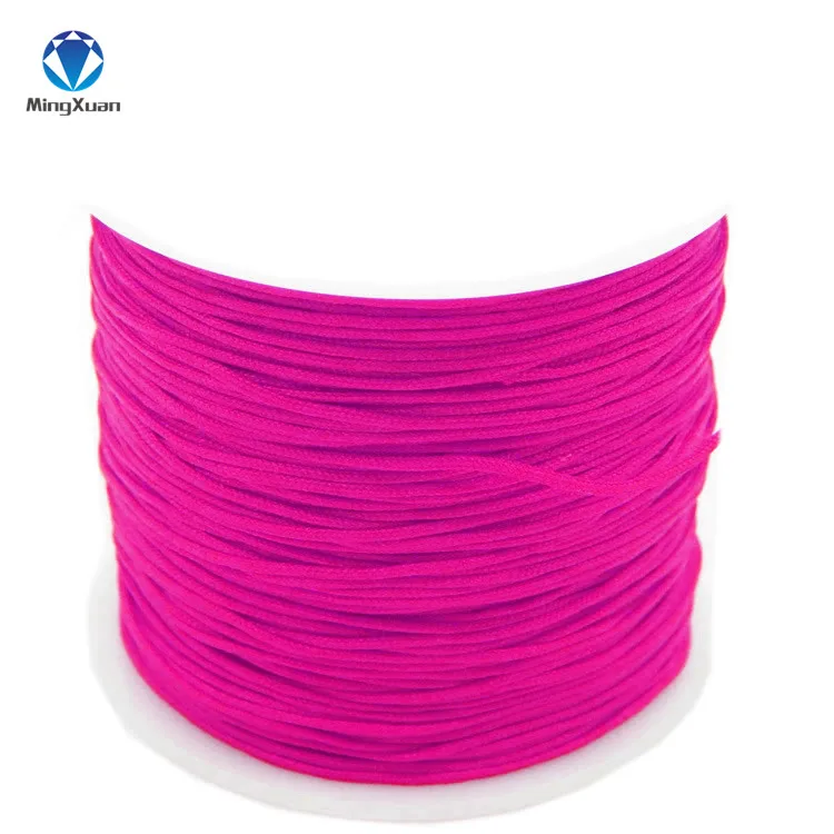 MINGXUAN 0,8 мм тонкая линия 55 метров ткацкая линия Frabic шнур нить для DIY ожерелья браслеты Изготовление ювелирных изделий - Цвет: Rose Red
