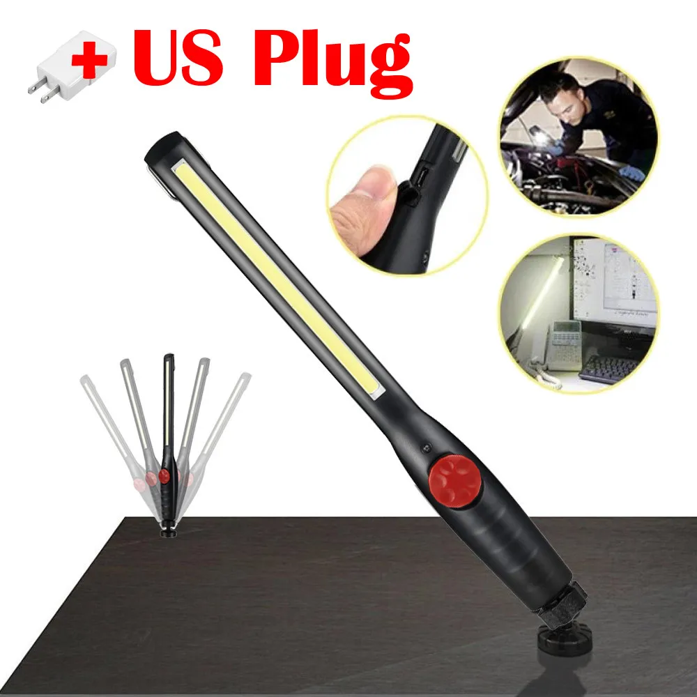 

New High Quality Mechanic Work Shop Slim COB LED Rechargeable Work Light Shop Magnet Swivel Drop Shipping