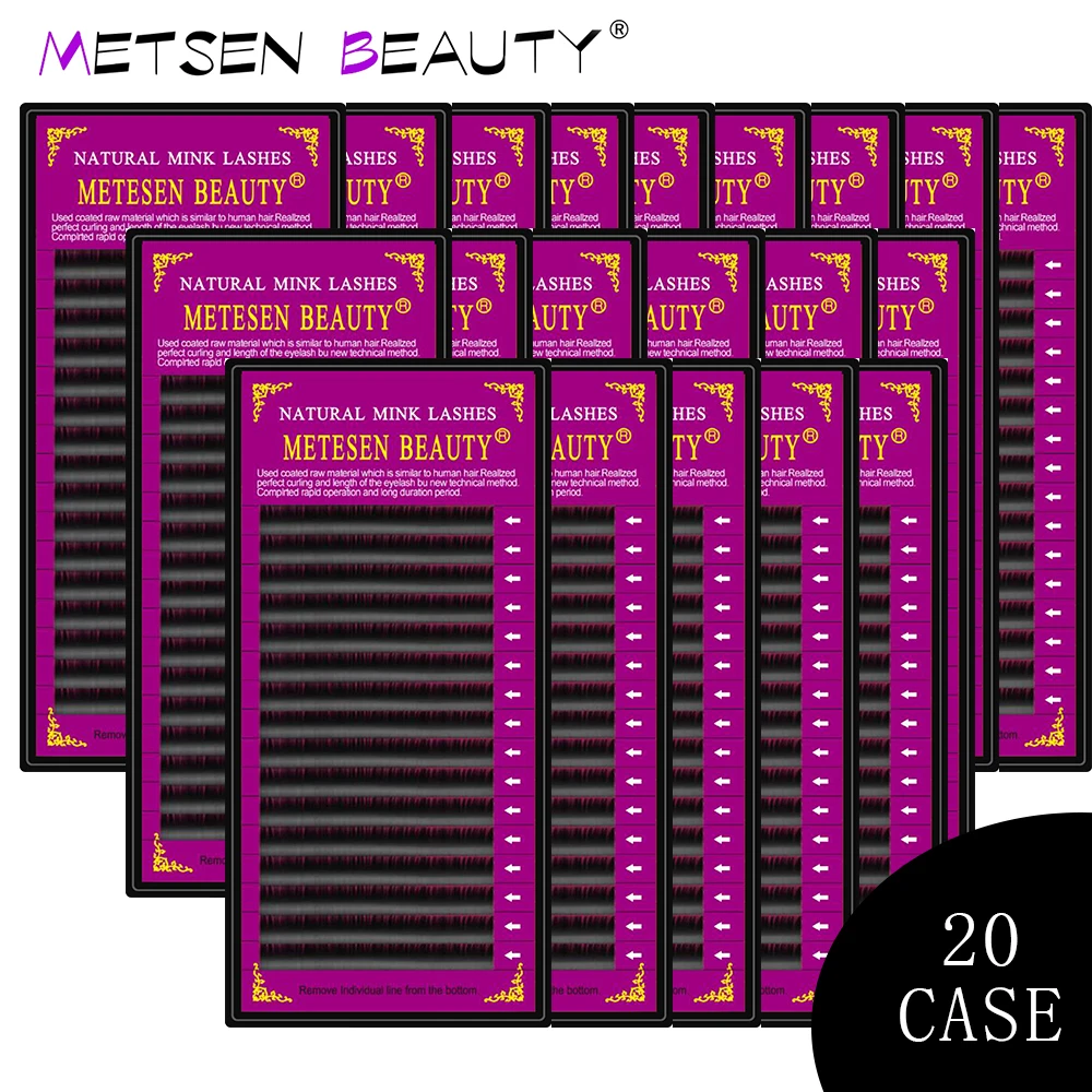

METESEN 20cases set 16rows mink eyelash extension individual lashes false eyelashes individual eyelashes premium mink cilia lash