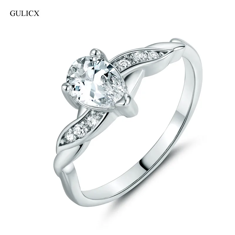 gulicx new 2017 fashion teardrop finger ring white gold color crystal cubic zirconia wedding rings - Teardrop Wedding Ring gulicx new 2017 fashion teardrop finger ring white gold color crystal cubic zirconia wedding rings - Teardrop Wedding Ring