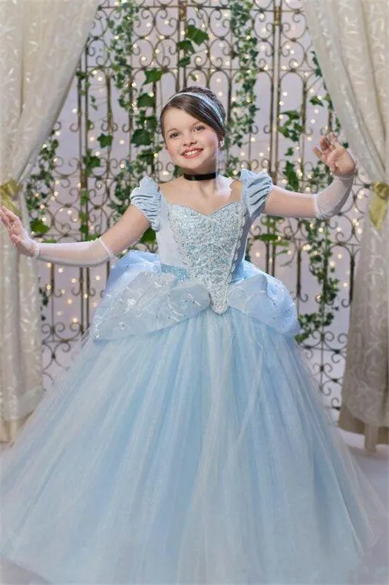 Cinderella-Sky-Blue-Pageant-Dresses-For-Teens-Short-Cap-Sleeve-Pleats-Sequins-Lace-Kids-Ball-Gown (3)