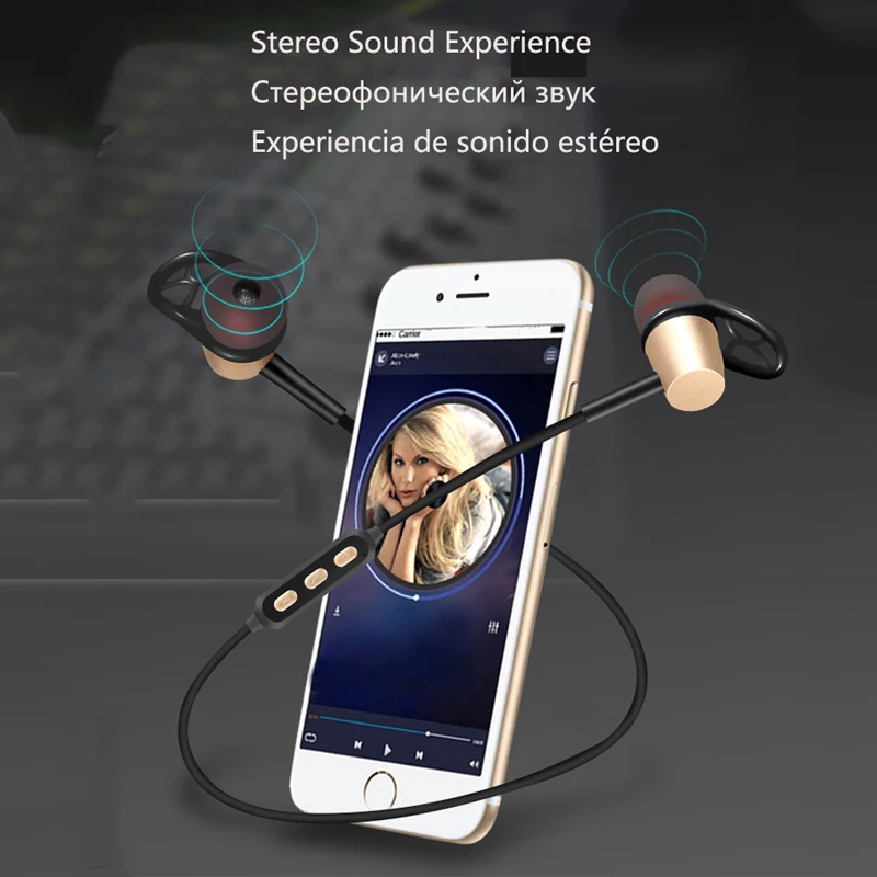 ECHILI металлические Bluetooth наушники магнитные беспроводные гарнитура Hands free для