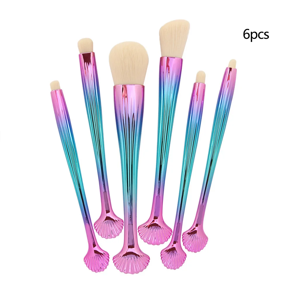 

6pcs Professional Makeup Brushes Foundation Powder Eyeshadow Eyeliner Makeup Brushes Eyebrow Blush Lip Make Up Brush Set